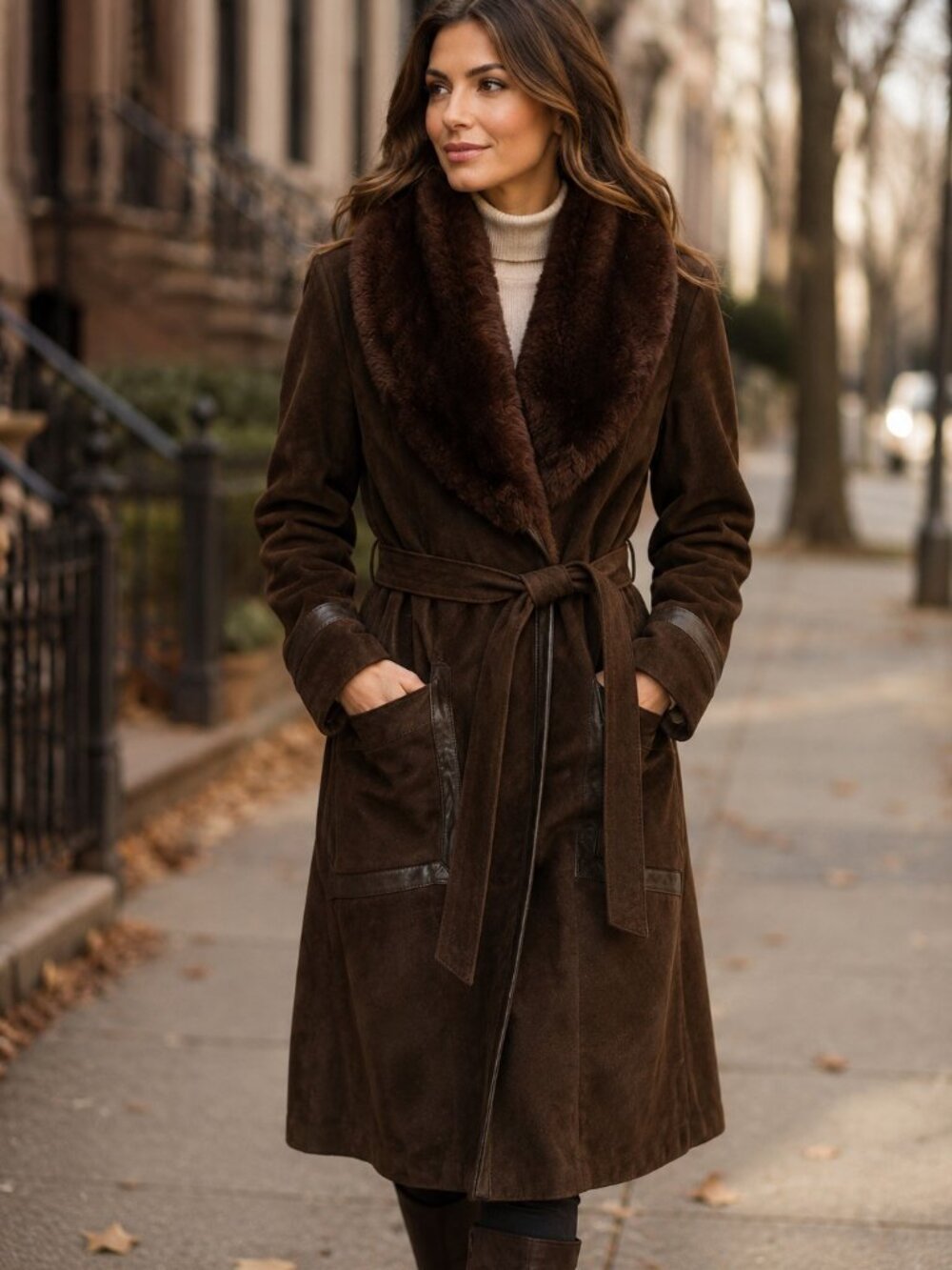 1960s Sears suede leather coat. Fully lined. SHIPS FREE
